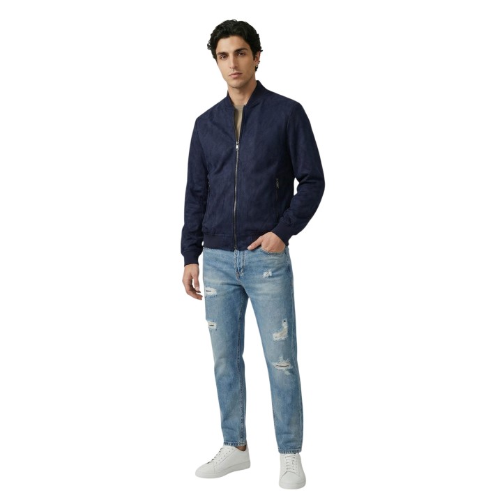 YOS chaqueta bomber azul para hombre P1340006 vista tres cuartos