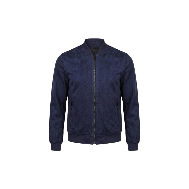 YOS chaqueta bomber azul eco dainetto para hombre P1340006 vista frontal
