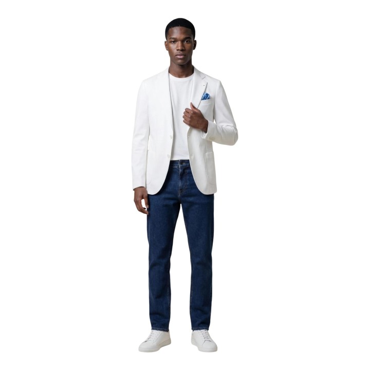 Blazer blanco de hombre YOS LORIS MGK91 vista frontal