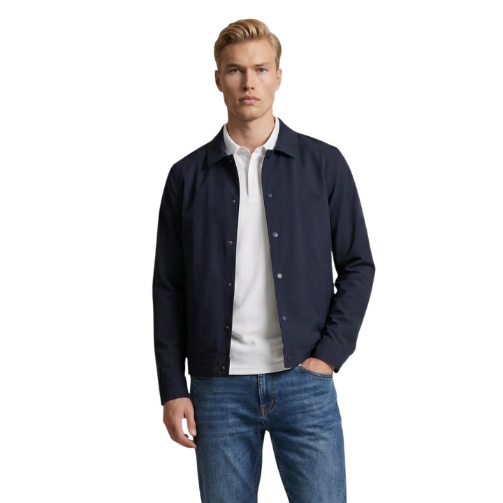 YOS chaqueta de hombre azul HM120 vista frontal