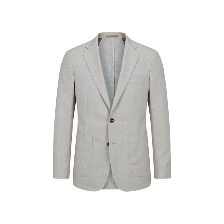 Blazer YOS de hombre en beige claro detalle frontal