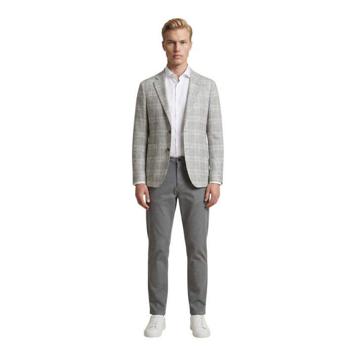 YOS blazer de hombre beige estampado APAMILCARE262GG-16 vista frontal completa