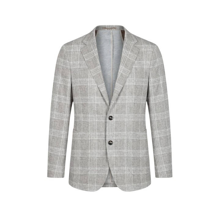 YOS blazer de hombre beige estampado APAMILCARE262GG-16 detalle frontal