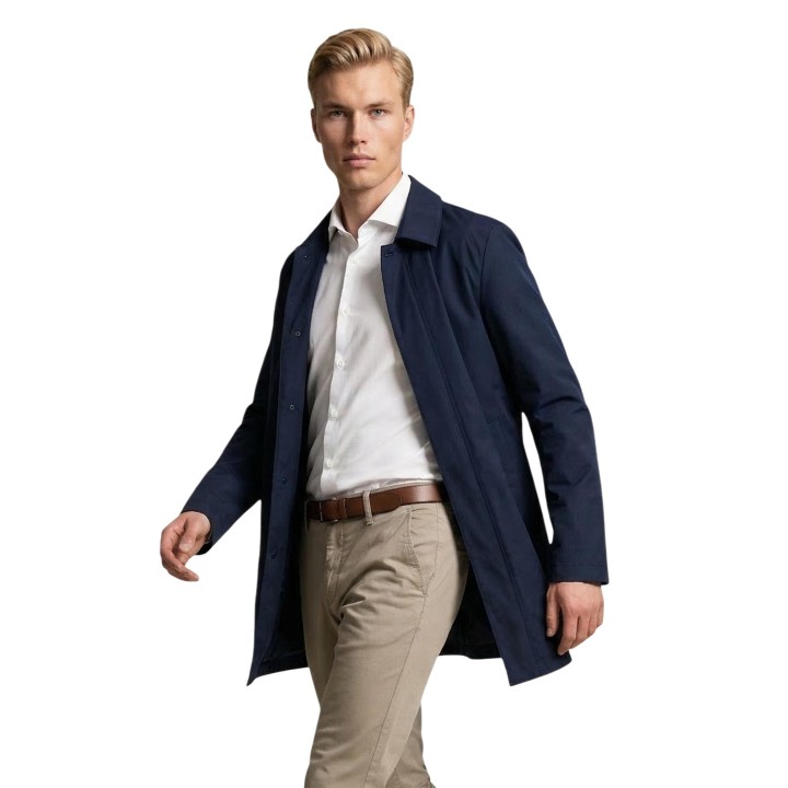Chaqueta de hombre YOS RAUL HM129 azul en vista de tres cuartos