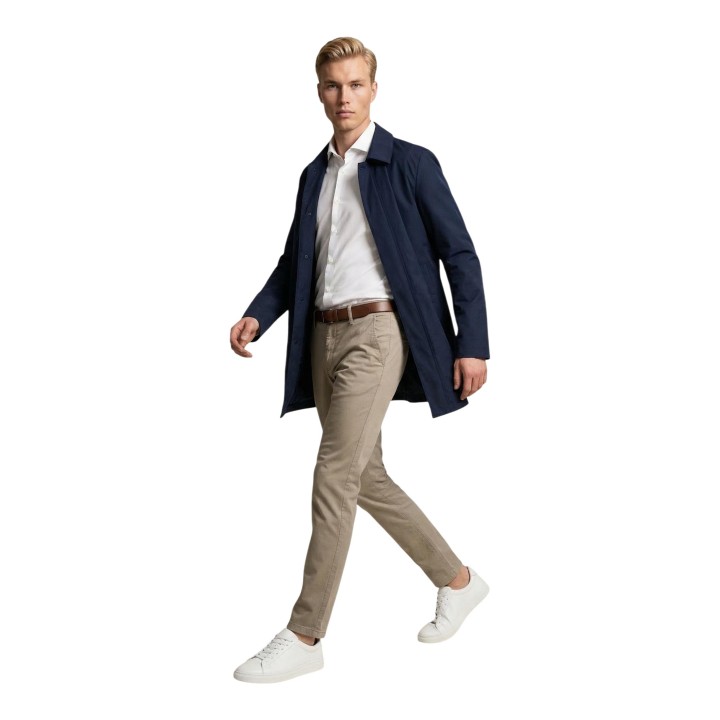 Chaqueta de hombre YOS RAUL HM129 azul en vista lateral