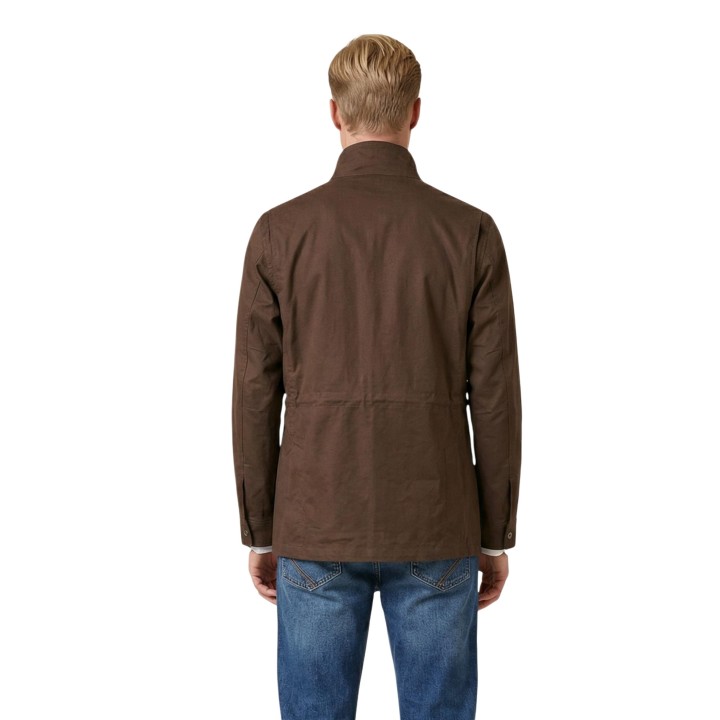 YOS ROSS HM147 chaqueta marrón de hombre vista posterior
