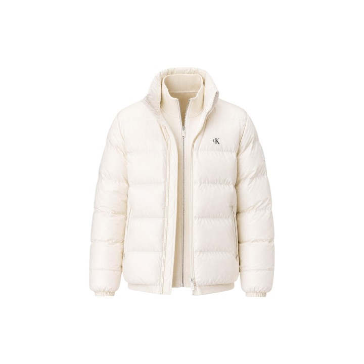 Chaqueta acolchada blanca de hombre Calvin Klein Jeans vista frontal