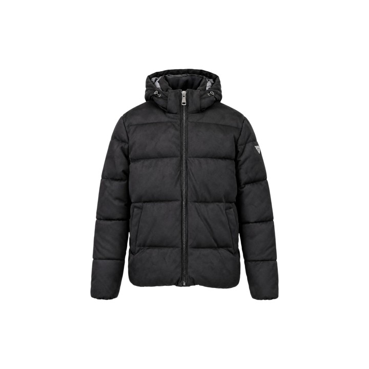 Chaqueta acolchada Guess para hombre en negro efecto ante vista frontal