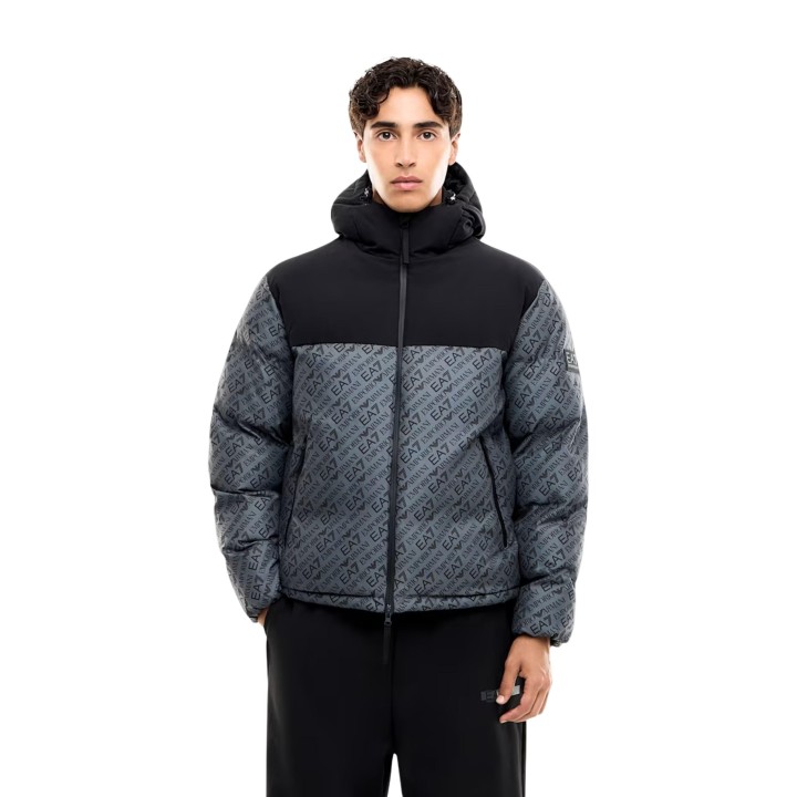 Chaqueta EA7 para hombre 7M002566 AF26406 gris oscuro vista frontal