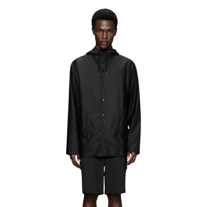Chaqueta Rains Jacket W3 unisex 12010 negra vista frontal