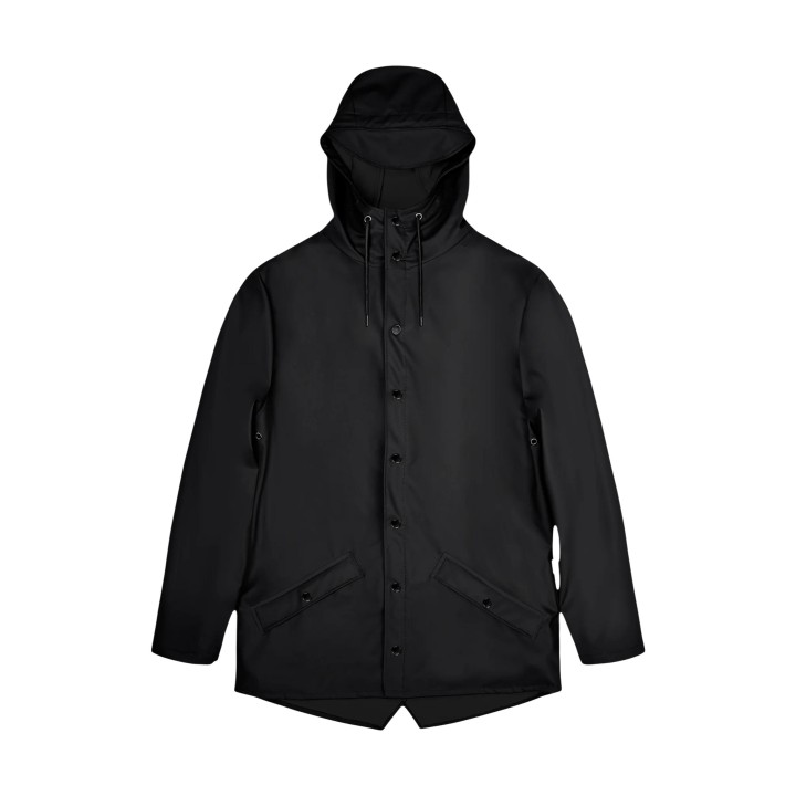 Chaqueta Rains Jacket W3 unisex 12010 negra vista frontal
