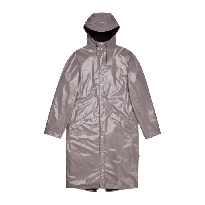 Rains chaqueta unisex Longer Jacket W3 18360 color taupe vista frontal