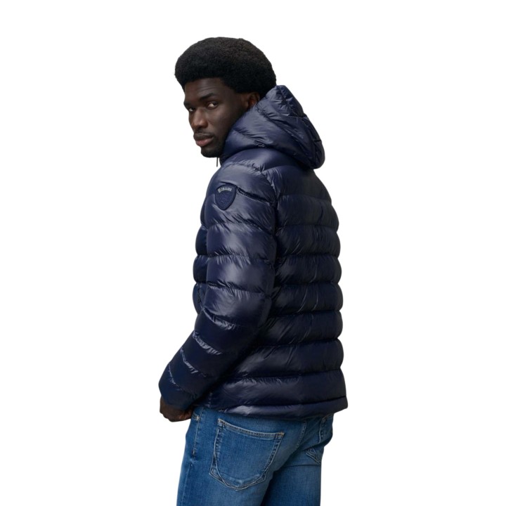 Chaqueta Blauer. Adams azul para hombre vista tres cuartos