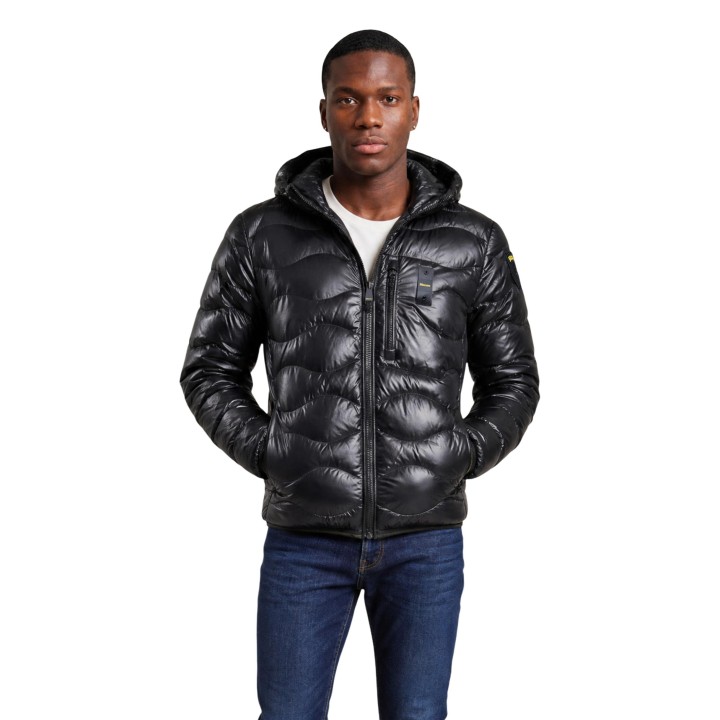 Blauer. chaqueta de hombre negra 26WBLUC03064 vista frontal