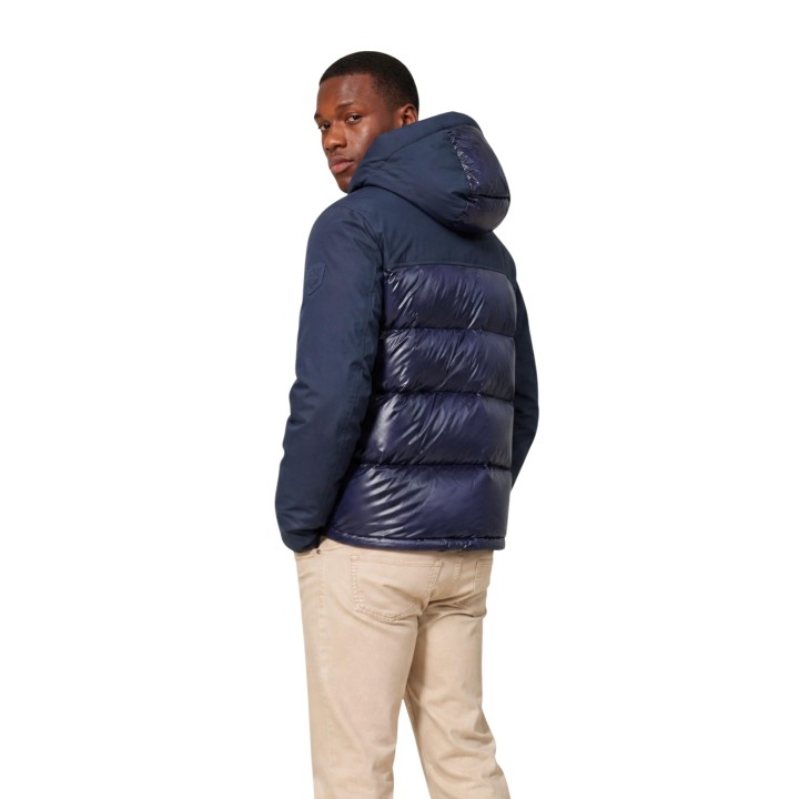 Chaqueta Blauer. de hombre azul BROOK vista posterior tres cuartos