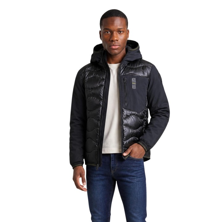 Blauer. chaqueta acolchada de hombre negra Albert 26WBLUC08068 vista frontal