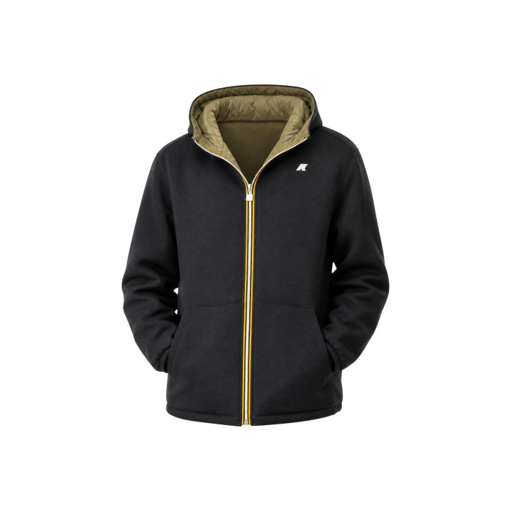 Kway chaqueta de hombre negra de nylon vista frontal
