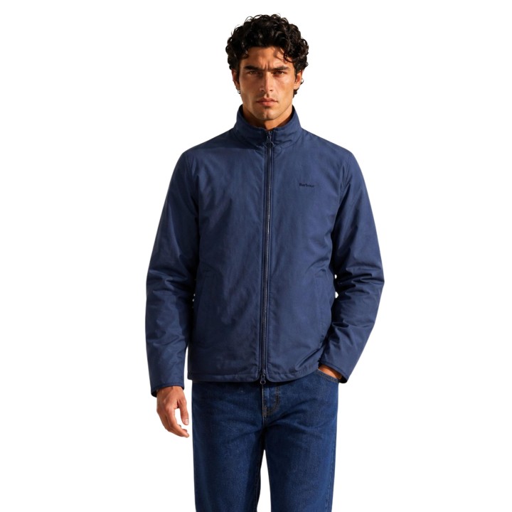 Barbour chaqueta reversible de hombre azul vista frontal
