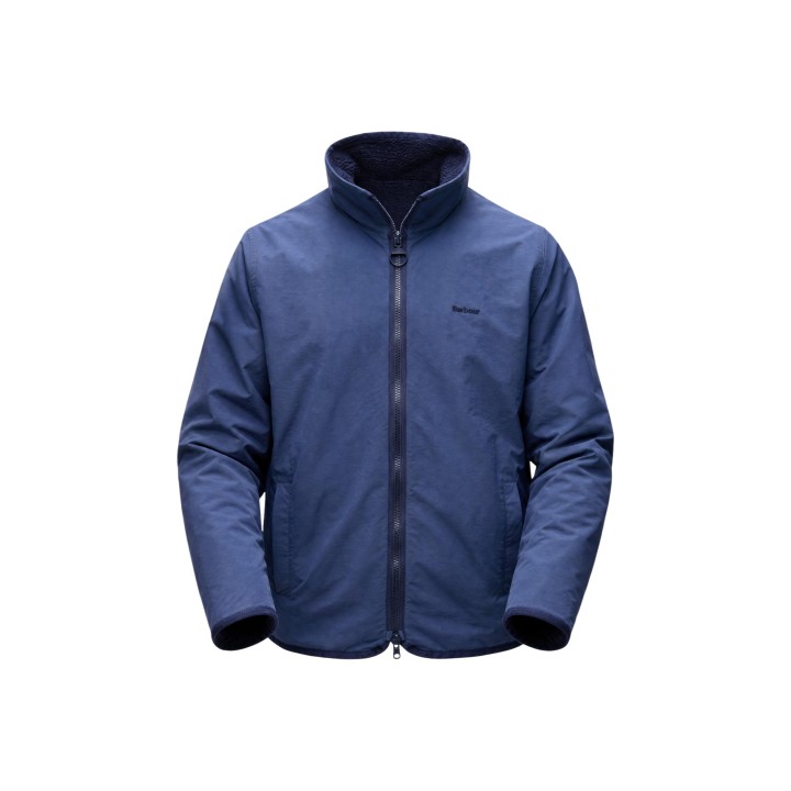Barbour chaqueta reversible de hombre azul vista frontal de la prenda