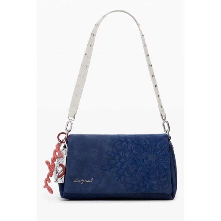 bolso bandolera Desigual azul de polietileno para mujer vista frontal