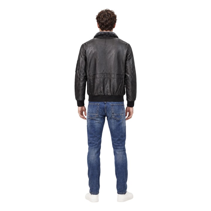 YOS chaqueta negra de hombre LGI6GB011744U vista posterior