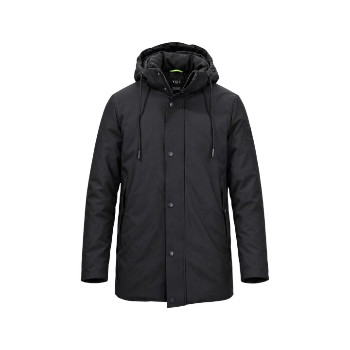 YOS parka negra de hombre JOSH 26FWHM-66 vista frontal