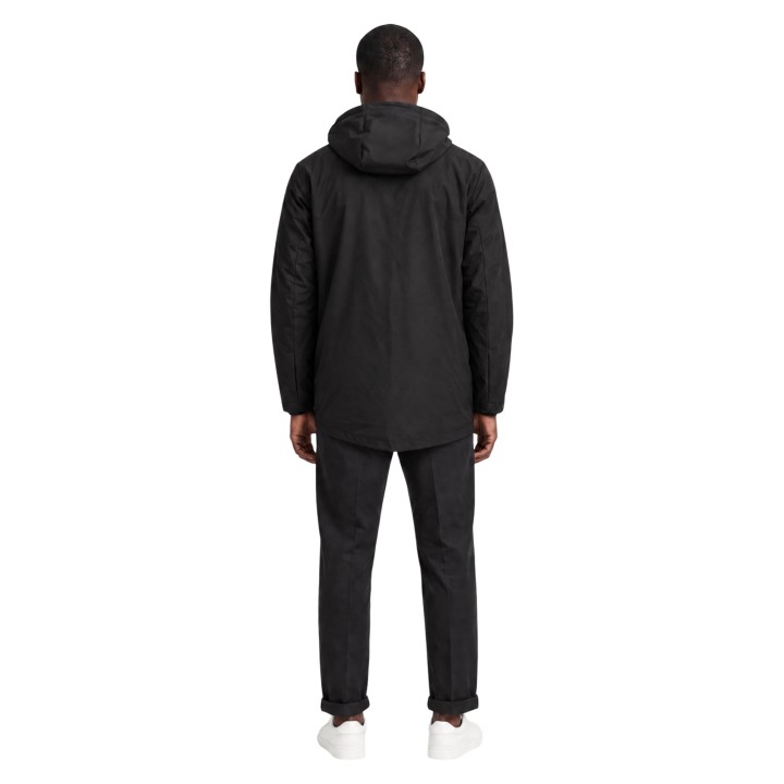 YOS parka negra de hombre JOSH 26FWHM-66 vista posterior