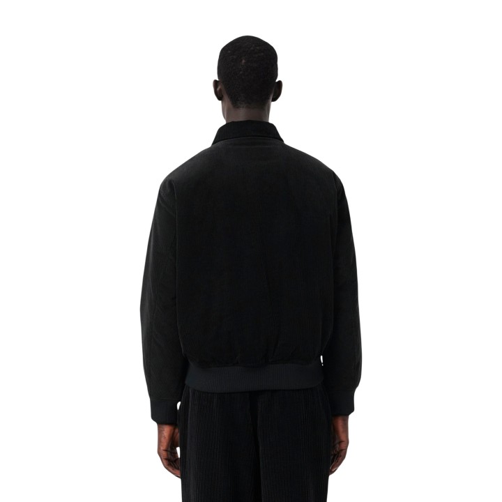 Chaqueta Lacoste de hombre negra de pana BH2994 vista posterior