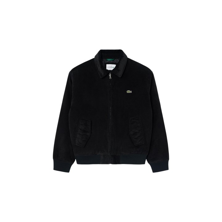 Chaqueta Lacoste de hombre negra de pana BH2994 vista frontal