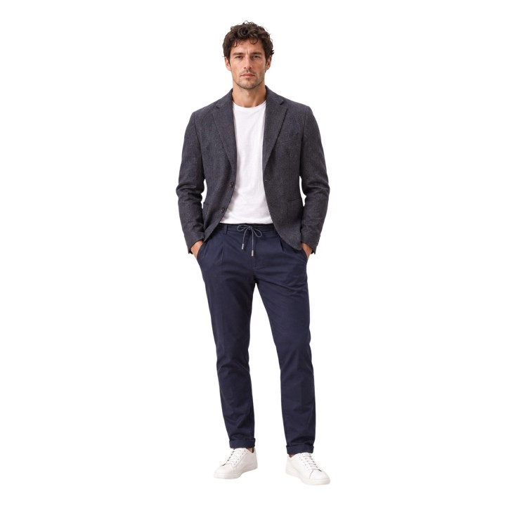 YOS blazer de hombre marrón APAMILCARE271 en vista frontal de cuerpo entero