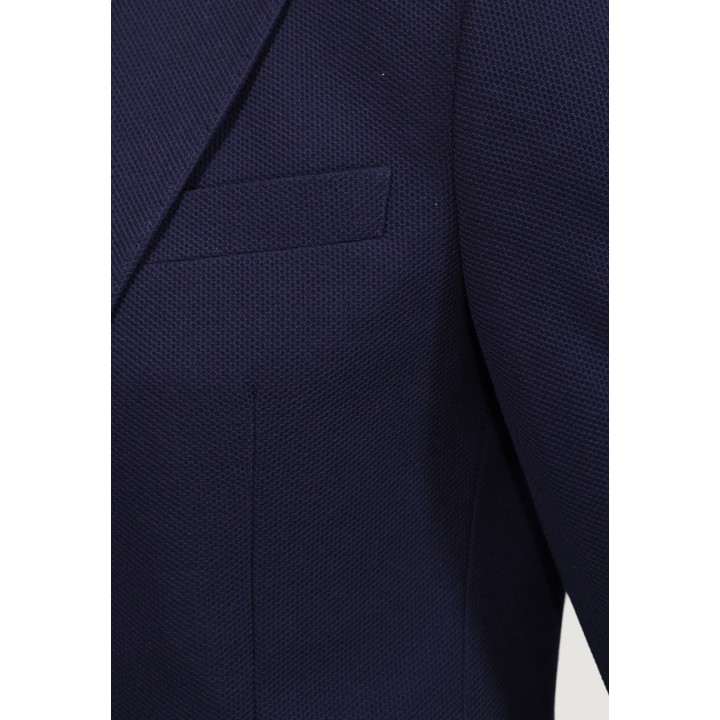 YOS blazer de hombre azul APAMILCARE271GG02 en detalle del tejido