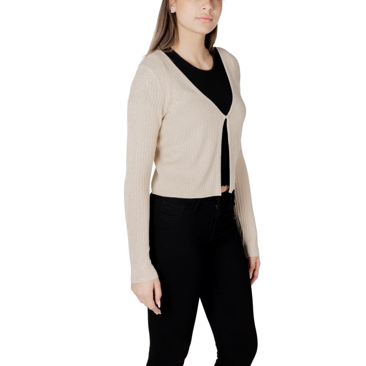 Morgan De Toi bolero de punto dorado para mujer 241-MIRZI vista de tres cuartos