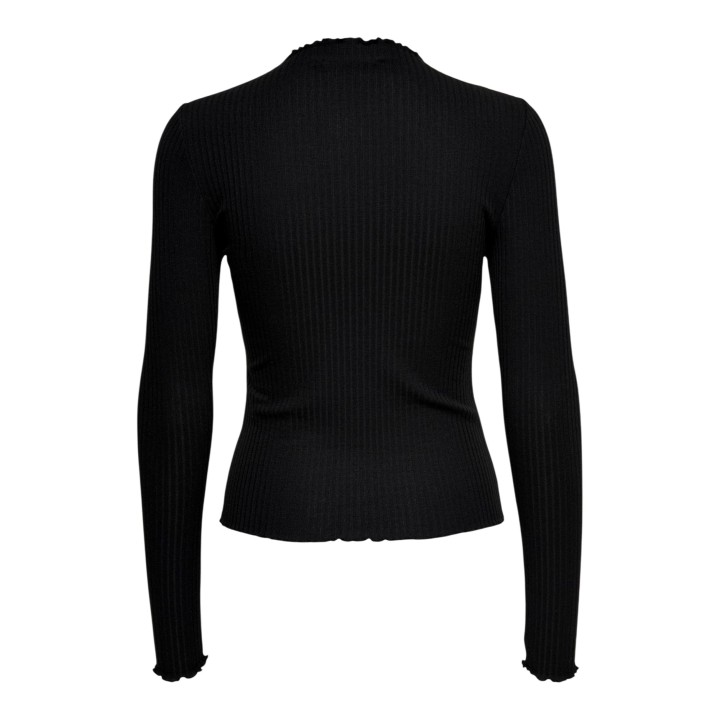 Only jersey de cuello alto para mujer negro 15180040 vista posterior