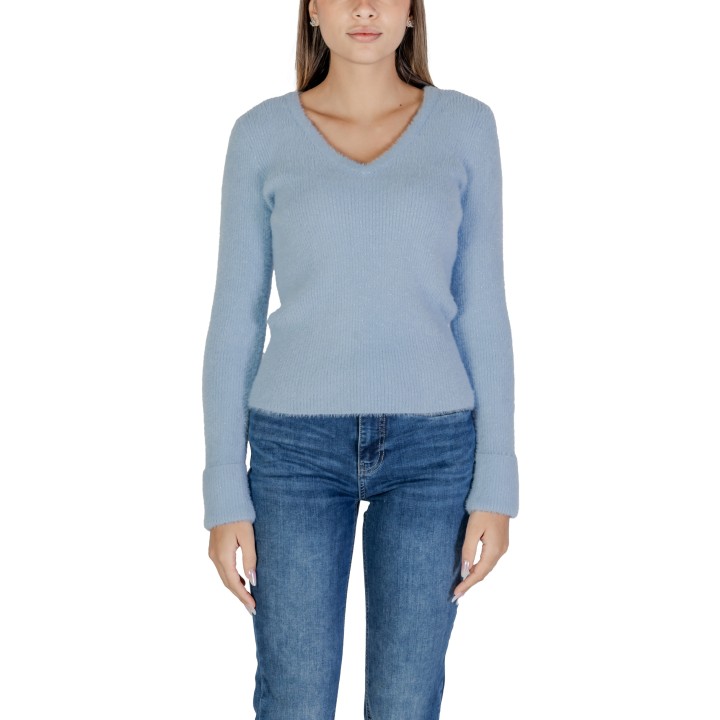 Jersey de mujer azul claro Morgan De Toi vista frontal