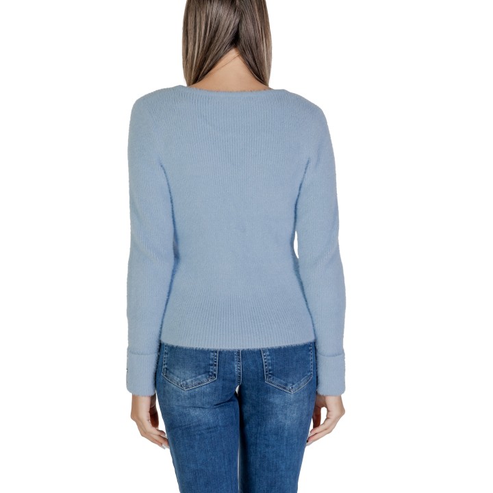 Jersey de mujer azul claro Morgan De Toi vista posterior