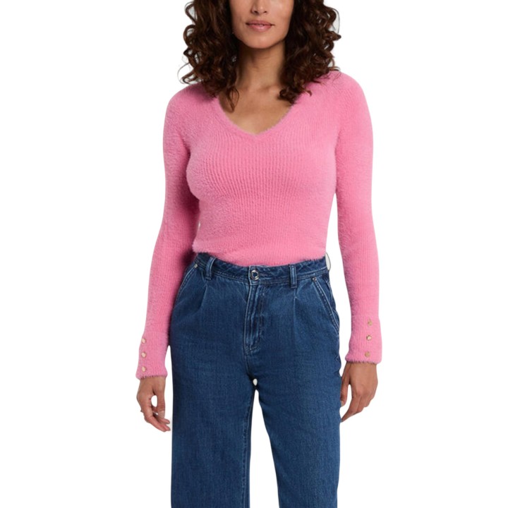 Jersey de mujer Morgan De Toi 212-MOOVE rosa vista frontal