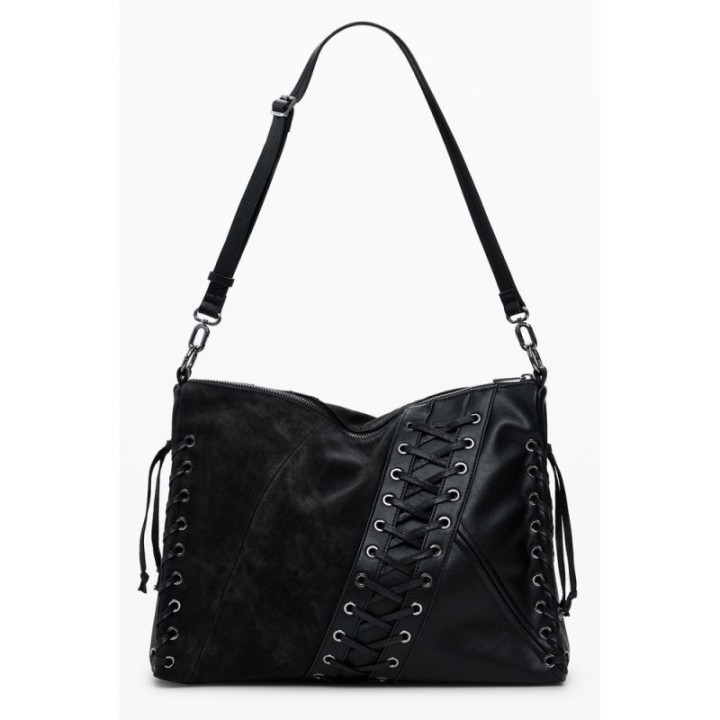 bolso negro de polietileno Desigual para mujer