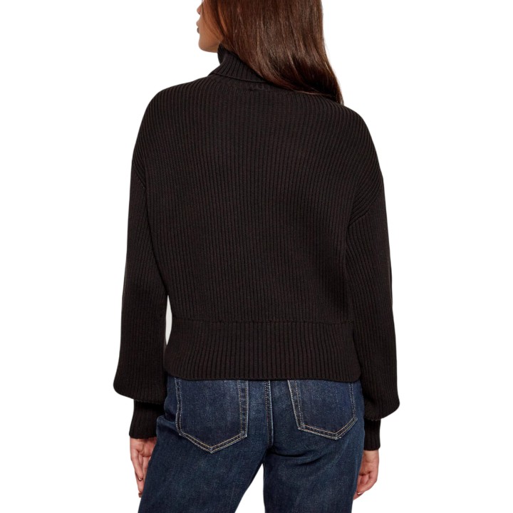 Jersey de punto negro Calvin Klein Jeans para mujer vista posterior