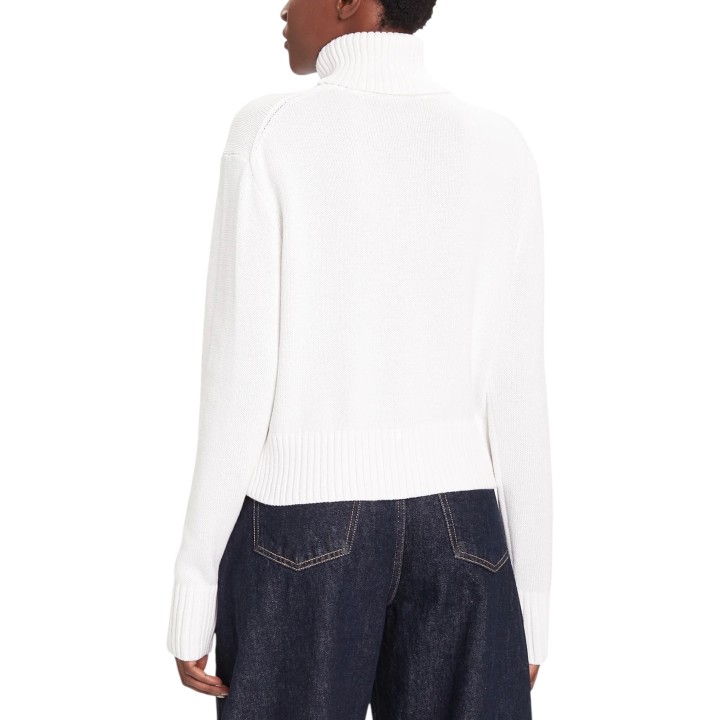 Jersey blanco de chenilla para mujer Calvin Klein Jeans vista posterior