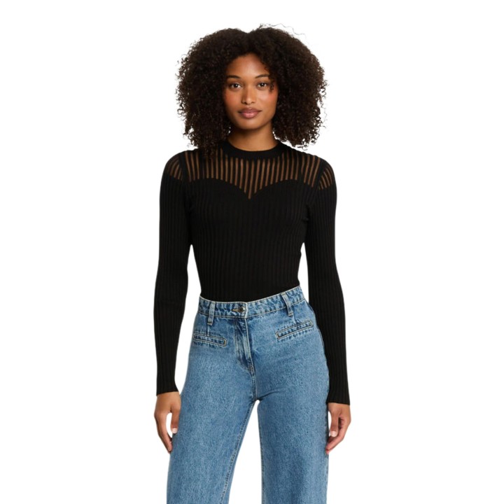 Jersey de mujer Morgan De Toi 252-MAMDO negro vista frontal