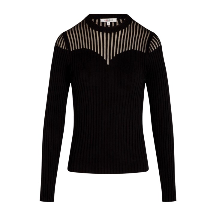 Jersey de mujer Morgan De Toi 252-MAMDO negro vista de tres cuartos
