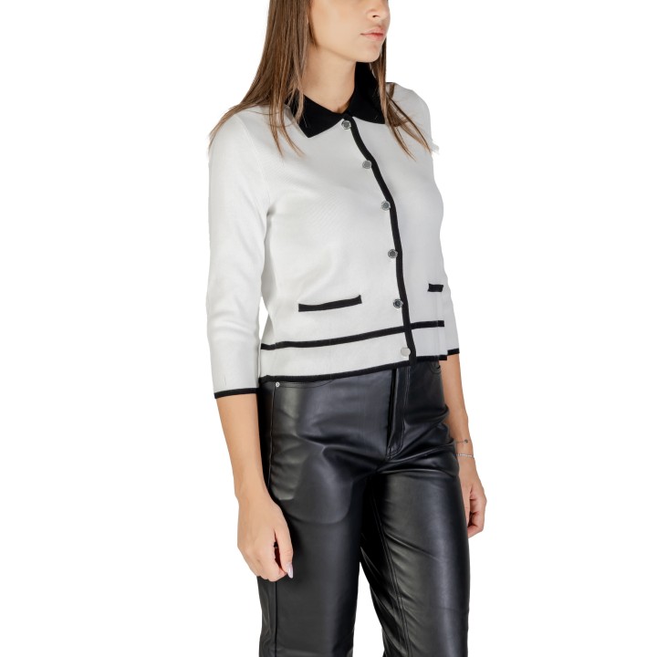 Jersey de mujer Morgan De Toi 252-MJIM blanco y negro vista tres cuartos