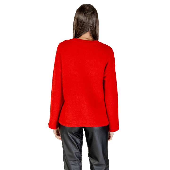 Only jersey de mujer rojo 15350652 visto por detrás