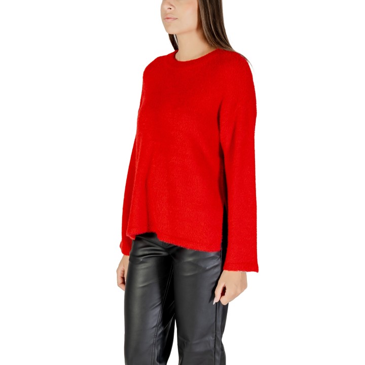 Only jersey de mujer rojo 15350652 en vista de tres cuartos