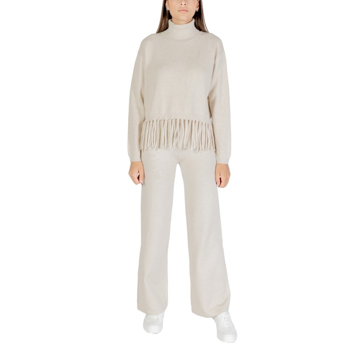 Choral jersey de mujer color marfil vista frontal