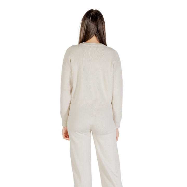 Jersey Choral de mujer color marfil vista posterior