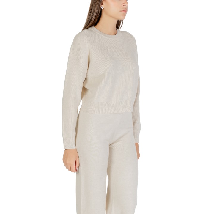 Jersey Choral de mujer color marfil vista tres cuartos