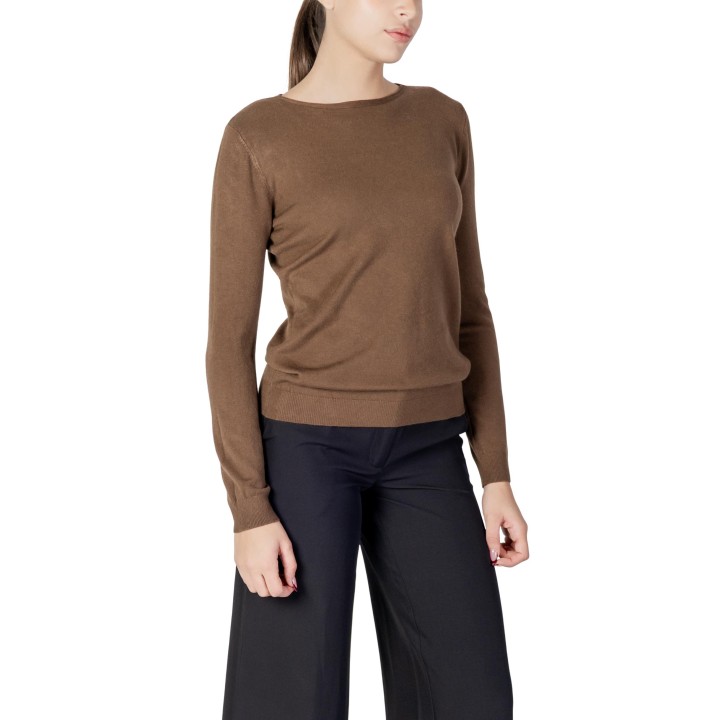 Jersey Choral D003 marrón para mujer vista de tres cuartos