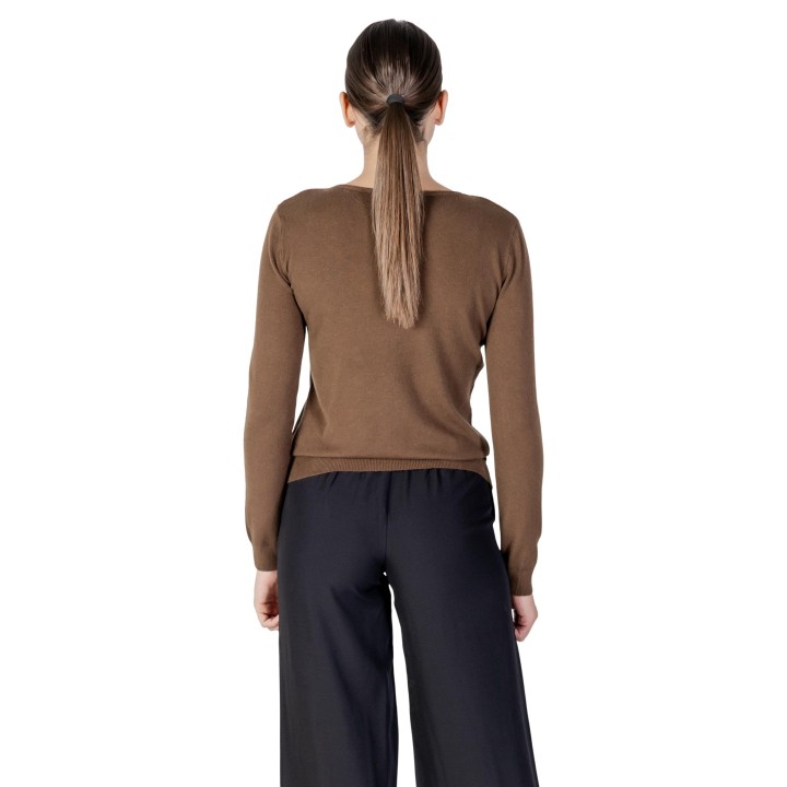 Jersey Choral D003 marrón para mujer vista posterior