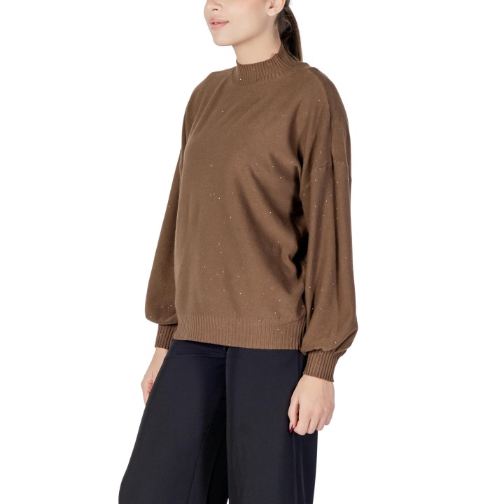 Choral D024 jersey de mujer marrón vista lateral